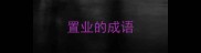 置业的成语