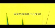吞象的成语有什么成语