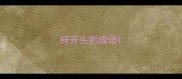 梓开头的成语