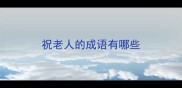祝老人的成语有哪些