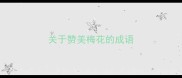 关于赞美梅花的成语