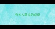 有关人跟龙的成语