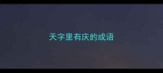 天字里有庆的成语