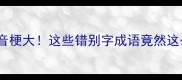 成语谐音梗大这些错别字成语竟然这么有趣