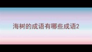 海树的成语有哪些成语