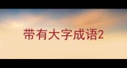 带有大字成语
