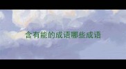 含有能的成语哪些成语