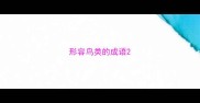 形容鸟类的成语