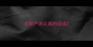非常严肃认真的成语