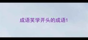 成语笑学开头的成语