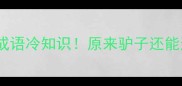 有驴字的10个成语冷知识原来驴子还能这么上热搜