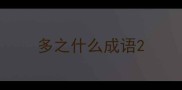 多之什么成语