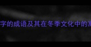 雪中送炭带雪字的成语及其在冬季文化中的寓意与应用场景