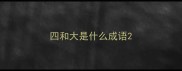 四和大是什么成语