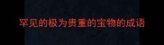 罕见的极为贵重的宝物的成语