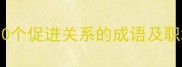 相辅相成10个促进关系的成语及职场应用指南