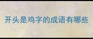 开头是鸡字的成语有哪些