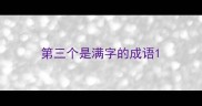 第三个是满字的成语