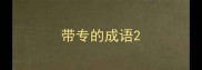 带专的成语