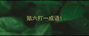姑六打一成语