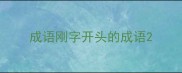 成语刚字开头的成语