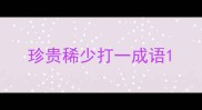 珍贵稀少打一成语
