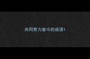 共同努力奋斗的成语