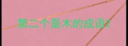 第二个是木的成语