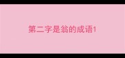 第二字是翁的成语