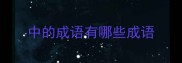 中的成语有哪些成语