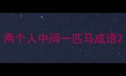 两个人中间一匹马成语