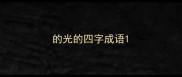 的光的四字成语