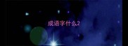 成语字什么