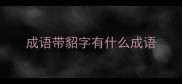 成语带貂字有什么成语