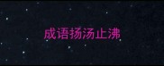 成语扬汤止沸
