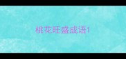 桃花旺盛成语