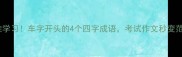 开挂学习车字开头的4个四字成语考试作文秒变范文
