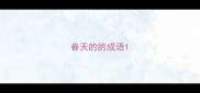 春天的的成语