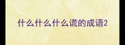 什么什么什么谎的成语