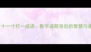 九寸十一寸打一成语数字谜题背后的智慧与趣味