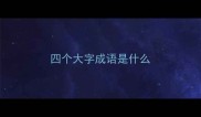 四个大字成语是什么