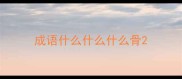 成语什么什么什么骨