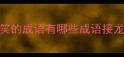 笑的成语有哪些成语接龙