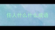 任人什么什么成语
