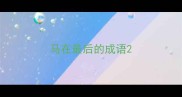 马在最后的成语