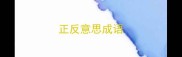 正反意思成语