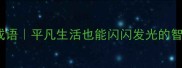 10个形容平凡人的正能量成语平凡生活也能闪闪发光的智慧小红书爆款文案灵感
