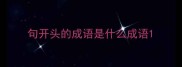 句开头的成语是什么成语