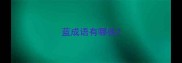 蓝成语有哪些