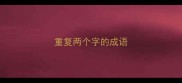 重复两个字的成语